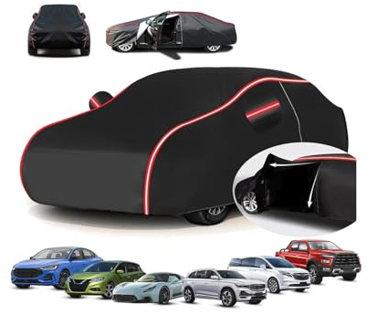 Autoabdeckung für op𝘦l Corsa C 2000-2006 (383.9 x 164.6 x 144cm),Ganzjahres Auto-Abdeckung-Regen & Schneesicher + Staubdicht + UV-Schutz + Atmungsaktiv,Reißfest & Winddicht