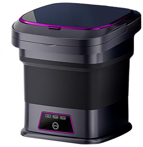 Joygoodta Portable Washer 13L 3 Modes Foldable Mini Washing Machine with Drain Pipe, Handle and Suction Cup Small Laundry Machine for Underwear Socks Baby Clothes Small Washer