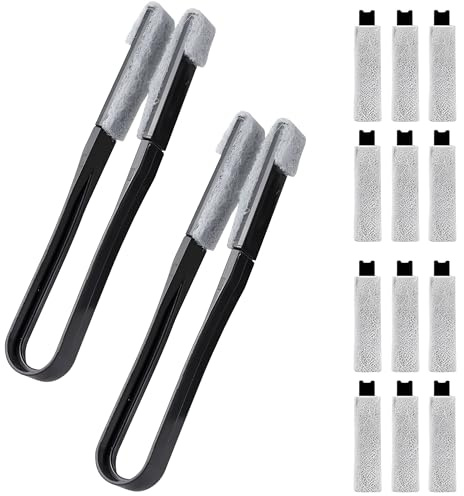 Blind Cleaner Tool With 12 Replacement Heads For Blinds And Vents | Includes Venetian Blind Cleaner Tool And Blind Cleaner For Blinds, Radiators, Vents And Narrow Gaps (Black).