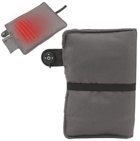 Addliving Sitz-Heizkissen kabellos | Sitzkissen beheizbar | Heizkissen | Infrarot-Wärmekissen mit Akku & 5000 mAh Powerbank | USB-C Aufladbar | 3 Temperaturstufen | 43 x 31 cm