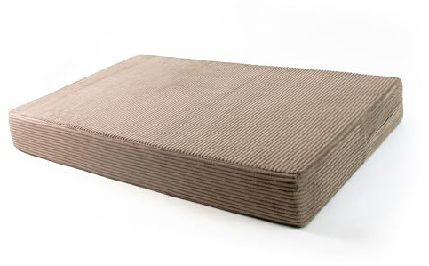 POKAR Palettenkissen Sitzkissen 120x80 cm | Palettenauflage aus Cordstoff mit Abnehmbarem Bezug | Sitzkissen Outdoor für Palettensofa und Gartenmöbel | Öko Tex Zertifiziert | Made in EU | Beige