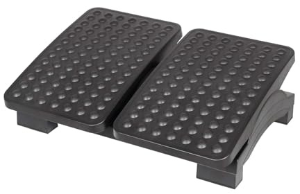 MAUL Fußstütze schwarz MAULstep duo ergonomisch Büro Fußablage | entspanntes Sitzen, bessere Haltung, je Fuß anpassbar, rutschhemmender Stand, angenehme Sohlenaktivierung
