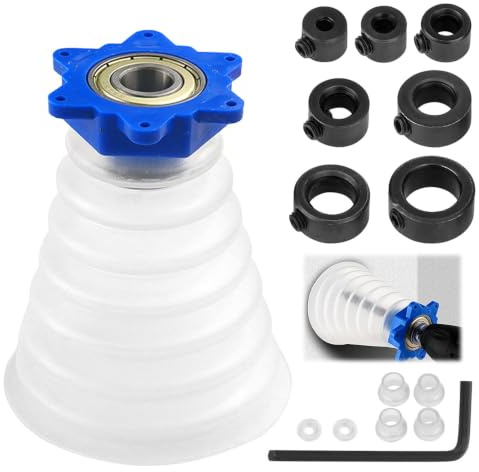 Juego de Recoge Polvo para Taladro, Colector de Polvo Transparente, Cubierta Antipolvo para Taladro, Guardapolvos para Taladradoras con 7 Límites y Llave Hex, para Taladro de Impacto y Eléctrico