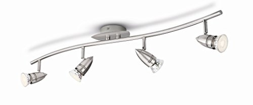 Philips 5494417P0, myLiving LED Spot Comet 4flg., 920lm, stahl gebürstet, Metall, 3.5 watts, Integriert, 10 x 76 x 15 cm