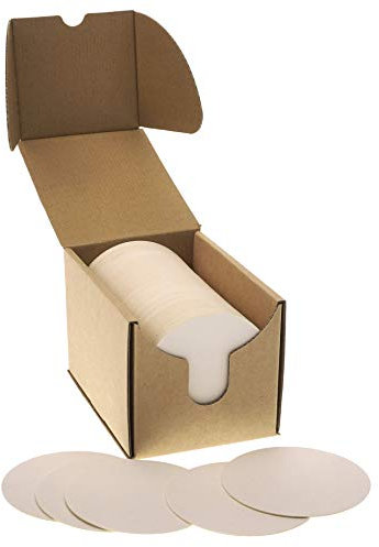 Zezazu 10 cm Rond Absorbant Dessous de Verre Vierges, Fort grammage Papier Carton sous-Verres pour Boissons, projets d'artisanat de Bricolage, Letterpress Paper, Carreaux Zen et Mini Tableau d'art