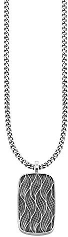 cai Herren Anhänger mit Kette 925/- Sterling Silber 60cm Geschwärzt ohne Stein Silbergrau 132250570-60