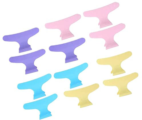 12 Pezzi/Set di Pinze Colorate per Capelli, Belle Pinza Capelli Donna, Adatti per Parrucchieri Professionali (Colore)