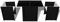 Tidyard Balkonset Balkonmöbel Bistroset Garten Sitzgruppe Rattan 2 Personen Gartenmöbel Set Sitzgarnitur Gartengarnitur Terassenmöbel für Garten Balkon Terrasse Schwimmbad, 3-TLG Schwarz