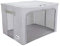 Periea ‘Beau’ Folding Collapsible Stackable Fabric Home Storage Boxes with Steel Frames (Grey, Large)