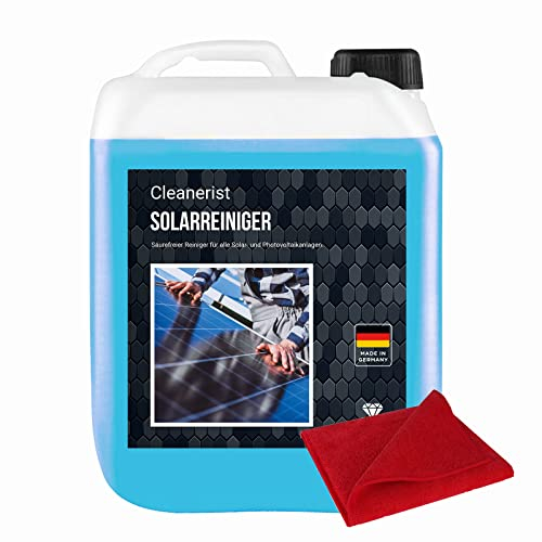 10 Liter Solaranlagen AP24 Photovoltaik Reiniger I Konzentrat bis zu 1:50 verdünnbar I inkl. Microfasertuch I Sonnenkollektoren I Solarzellen