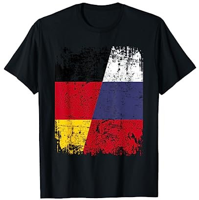 RUSSLAND DEUTSCHLAND RUSSLAND Freundschaft Flagge T-Shirt