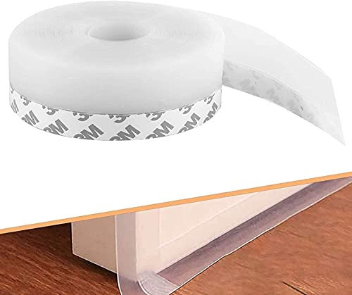 Silicone Seal Strip 10M/33FT, Door Bottom Seal Strip 2.5 * 1000CM E-PROUSE Transparent Weather Stripping for Doors and Windows Noise Dustproof