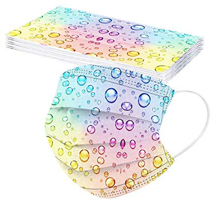 Lulupi 10/50 Stück Mundschutz Kinder Einweg 3-lagig mit Motiv Bunt Mund Nasenschutz Cartoon Druck Maske Tücher MNS Atmungsaktiv Mund-Tuch Bandana Halstuch Schals für Jungen Mädchen