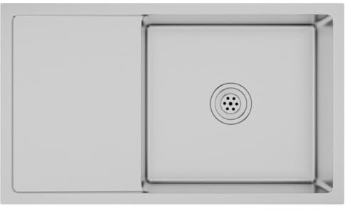 vidaXL Handgemachte Einbauspüle Wasserabfluss in X-Form Edelstahlspüle Spülbecken Spüle Küchenspüle Unterbau Unterputz Einbau Edelstahl
