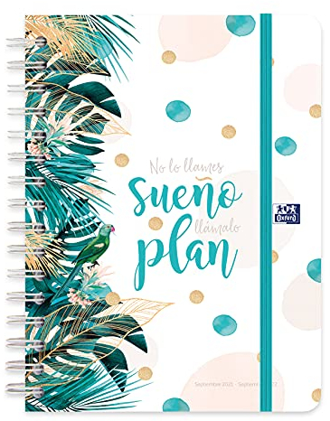 Oxford, Terminplaner 2021 2022, Tag pro Seite, A5, 15 x 21 cm, Traum
