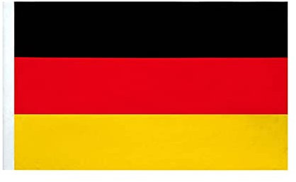 Deutschland-Flagge, Deutsche Nationalflagge, Größe 145 x 90 cm, Stoff Polyester mit Schlaufe für den Stab