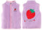 Bambini Gilet in Pile Polare Ragazzi Ragazze Ricamo di Cartoni Animati Giacca Senza Maniche Inverno Caldo Cerniera Colletto in Piedi Primavera Autunno Cappotto, Motivo Fragola Viola 120