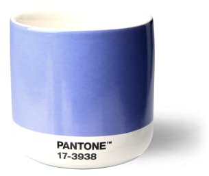 Pantone Porzellan-Thermobecher Cortado, doppelwandig, ohne Henkel, 190ml CoY 2022 Very Peri 17-3938, in Geschenkbox einzeln, 18781