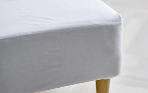 Södahl Calm Boxspringlaken aus 100% Bio-Baumwolle, 180 x 200 x 30 cm, Weiss