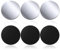 Metallplatte Selbstklebend 6 Stück Metallplättchen Handy Metall Platte Set Kleber Metallplatte für Magnet kfz Handyhalterung Auto Zubehör, Schwarz + Silber Runden