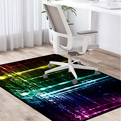 PLMM Bürostuhl Unterlage Bodenschutzmatte Gaming Teppich Unterlage Schreibtischstuhl Gaming Stuhl Unterlage Fußbodenschutz 140×160CM