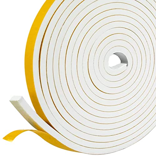 Dichtband Selbstklebend Gummidichtung 12mm x 10mm, NAVK 4m Dichtungsband für Tür Fenster Bad Dusche, Anti Kälte-Wind Lärm und Kollision -Weiß