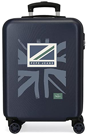 Pepe Jeans Tom Medium Blue 46 x 65 x 23 cm Hard ABS Zahlenschloss Seite 56 L 3,2 kg 4 Rollen, blau, Einheitsgröße, Koffer
