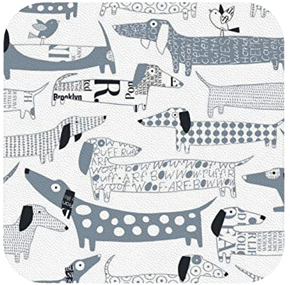 Niedlicher Dackel-Getränke-Untersetzer, 6 Stück, Leder-Untersetzer, wasserdicht, hitzebeständig, perfekt für gängige Glas-Kaffeetassen und -becher