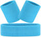 Hatstar 3-teiliges Schweißband Set | Schweißbänder für Handgelenk und Kopf | Stirnband für Damen & Herren (hellblau)