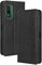 Haoye Leder Hülle für Nokia XR21, Premium PU/TPU Folio Schutzhülle Handyhülle, Flip Case Cover Klapphülle mit Standfunktion & Kartensteckplätzen, Schwarz