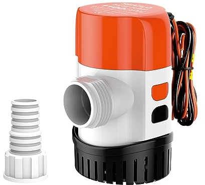 LIGHTEU®, Seaflo 12V 2,5A 600GPH elektronische Timer-Erkennung automatische Bilgenwasserpumpe SFBP1-G600-13B