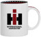 IHC Int. Harvester Tasse Haferl Pott Weinachtsgeschenk Harvester Weihnachtstasse Kaffeebecher Keramik | 330 ml Inhalt | Weiß mit Weihnachtsdekor