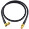 YILIANDUO Cable RPSMA RG58 50CM 90 Grados RPSMA Macho a Hembra Cable de Antena WiFi para Router 4G LTE Módem 5G Antena WiFi GPS/Equipo SDR