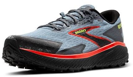 Brooks Herren Divide 5 Trail Running Schuh, Citadel/Ebony/Lime, 44.5 EU