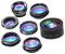 jojofuny Migliora La Tua Fotografia Con Smartphone Kit Di Obiettivi Per Fotocamera 7 in 1: Fish-eye 198° 0 63x Wide 15x Macro 2x Polarized Starlight Scope Kaleidoscope Nero