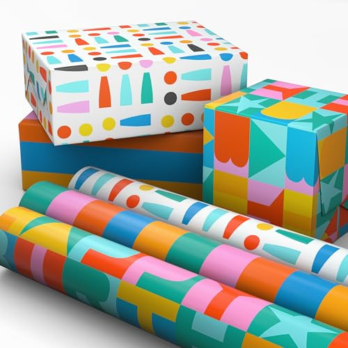 Hallmark 3 Mini Rollen Geschenkpapier, 44,5 cm breit, 45 Quadratfuß