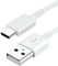 TEQY Cable USB-C 120 cm, Compatible con Samsung Galaxy Serie S Note Fold Flip Tab USB Tipo C Cable de Carga y Datos 3A - Blanco