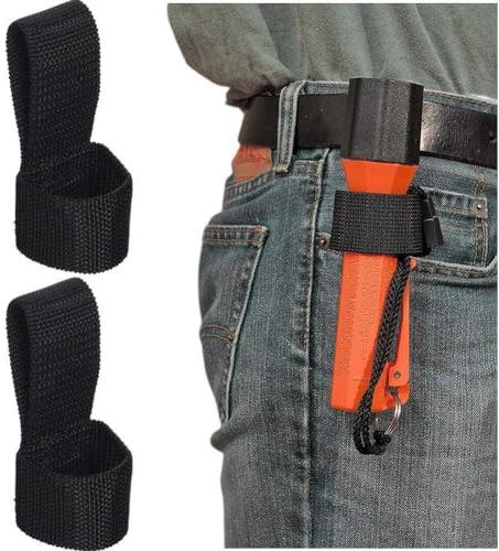 2 Pcs Flashlight Holster Protable Led Torch Holder Waist Belt Tool Holder for Outdoor Hunting Camping