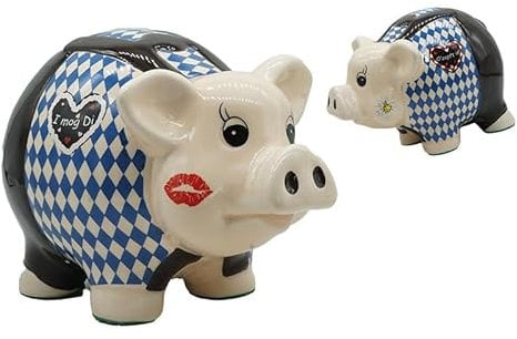 Sparschwein Bayern aus Porzellan, 19x13x13cm