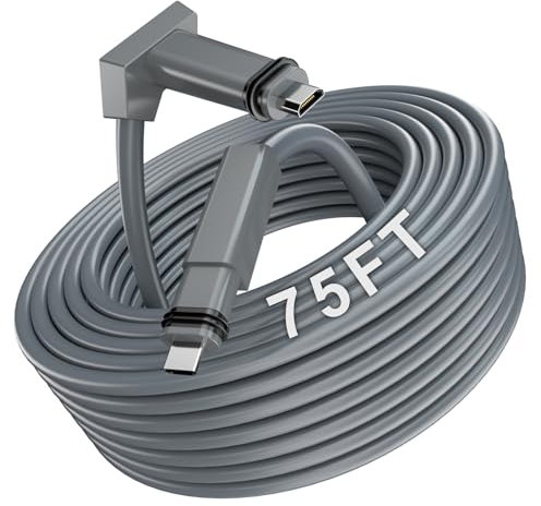 HanCenDa Câble Starlink de remplacement 75 pieds/23 m pour Starlink Actuated Gen 2, câble Starlink pour routeur d'antenne satellite rectangulaire V2, accessoires de câble Starlink, gris étanche