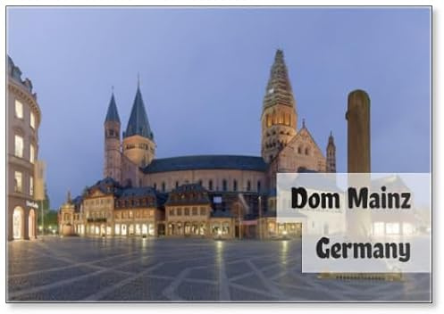 Kühlschrankmagnet Dom Mainz Beleuchtet