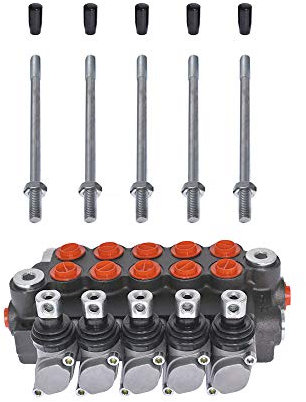 WYZSXX 5-Spulen 11 gpm 3625 psi hydraulisches Wegeventil, SAE-Anschlüsse, doppeltwirkendes Ventil für kleine Traktoren, Traktoren, Lader, Holzspalter