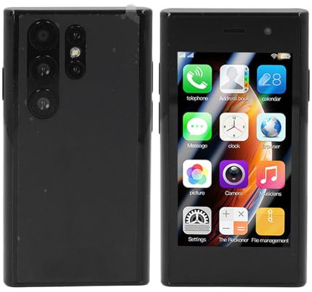 Mini 4G Smartphone, 3.0 Inch Touchscreen Dual SIM 2GB 16GB Unlocked Smartphone for Android 9.0, 5MP 2MP Camera Compact Mobile Phone for Teens (Black)