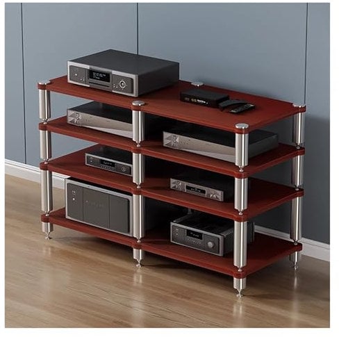 Modern Entertainment Center Meuble TV Console multimédia avec étagères réglables, gestion des câbles et stockage intégré des composants AV Idéal pour consoles de jeux, systèmes stéréo et Home Cinéma