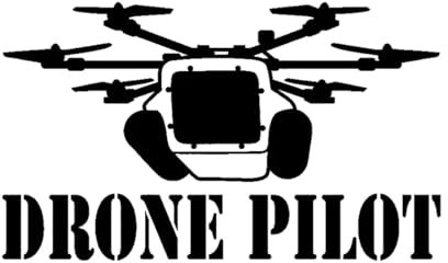 15,2 CM * 9 CM „DRONE PILOT“ UAV Drohne Auto Aufkleber Vinyl Aufkleber(Black)