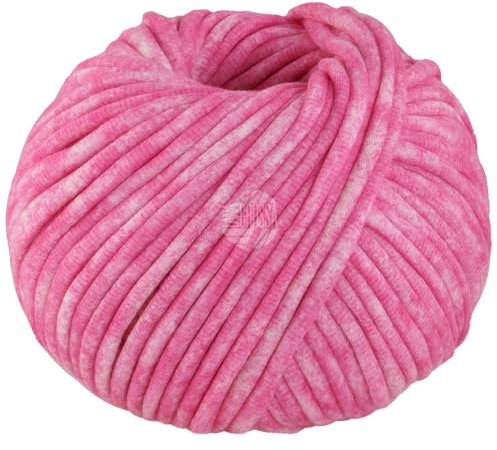 LANA GROSSA Gelato Vintage | Weiches, gefülltes Baumwoll-Schlauchbändchen mit buntem Sprenkeldruck | Handstrickgarn aus 52% Baumwolle & 48% Polyamid | 100g Wolle | 80m Garn FB 104