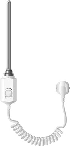 LuxeBath Thermoplongeur 600W Blanc pour Radiateur de Salle de Bain, avec Thermostat Régulateur de Température, Cartouche Chauffante, Élément Chauffant Électrique Résistance pour Sèche-Serviettes