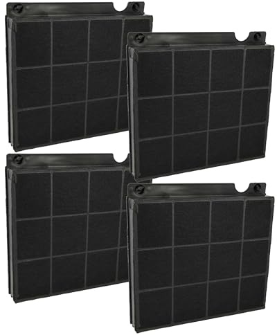 vhbw 4x Aktivkohlefilter kompatibel mit Zanussi ZHC6234X | ZHC62341XA, ZHC6244X, ZHC6235X, ZHC6262. 652XA, ZHC62642XA Dunstabzugshaube