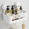 Lifewit Saugnapf Badregal, Duschablage Ohne Bohren, Kunststoff Bad Duschablage mit 4 Haken Duschregal Abnehmbar für Shampoo Conditioner Halter Duschkorb für Badezimmer Küche Organizer, 1 Stück