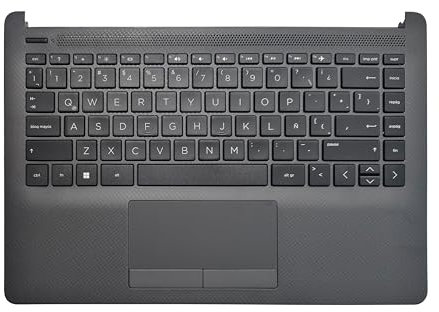 Teclado de Computadora Portátil Compatible para HP 14-DK 14-CF 14-DF 14Z-DK 14S-CF 14S-CR 240 G8 245 G8 246 G8 Funda de Palma Carcasa Latín L24818-001 L24817-001 (Gris)